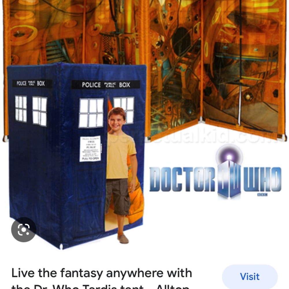 Doctor Who call box play tent
